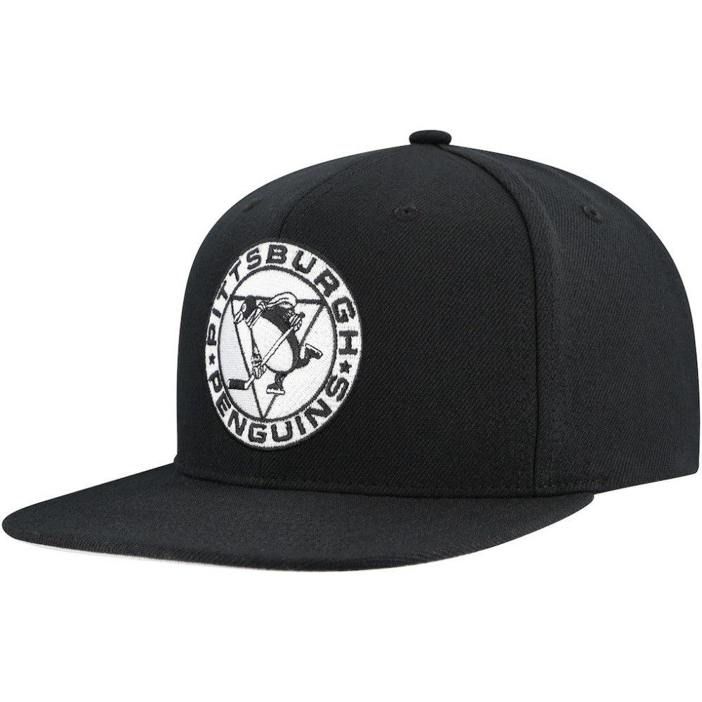Pittsburgh Penguins Mitchell & Ness Team Snapback Hat - Black - NHL
