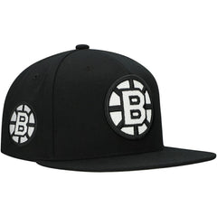 Boston Bruins Mitchell & Ness Team Snapback Hat - Black - NHL