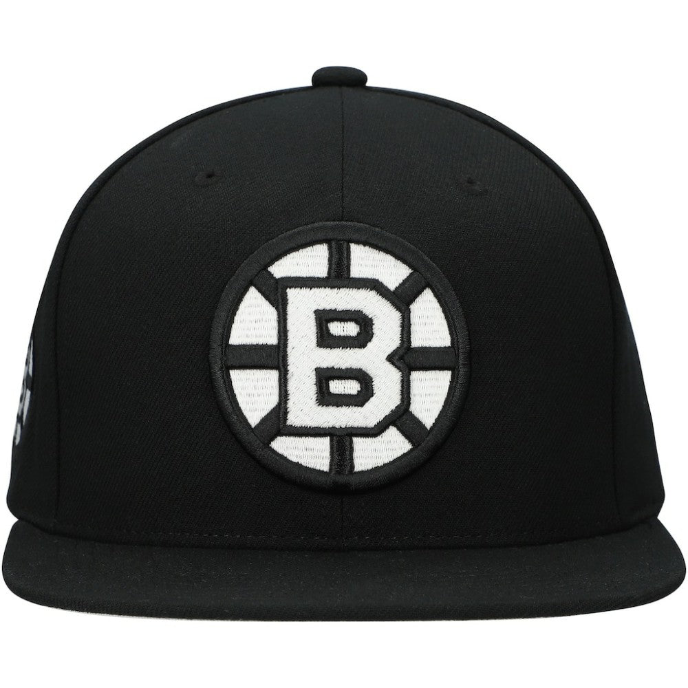 Boston Bruins Mitchell & Ness Team Snapback Hat - Black - NHL