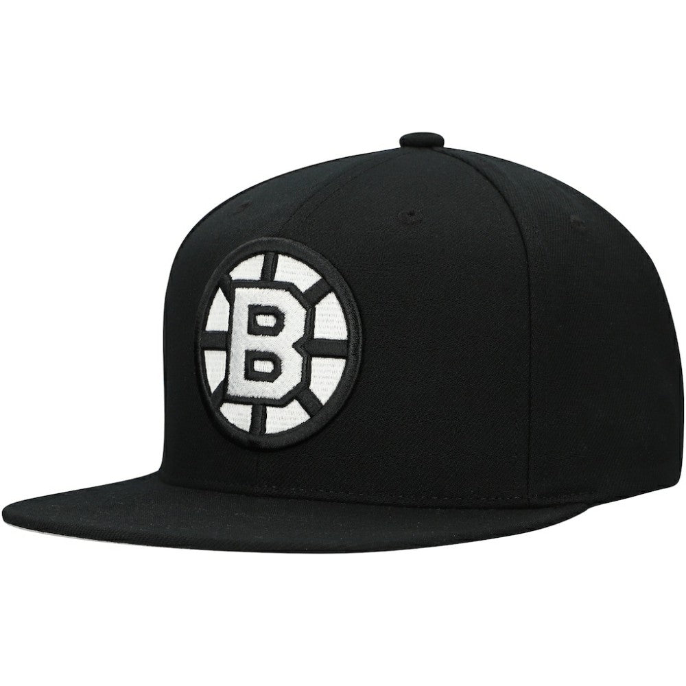 Boston Bruins Mitchell & Ness Team Snapback Hat - Black - NHL