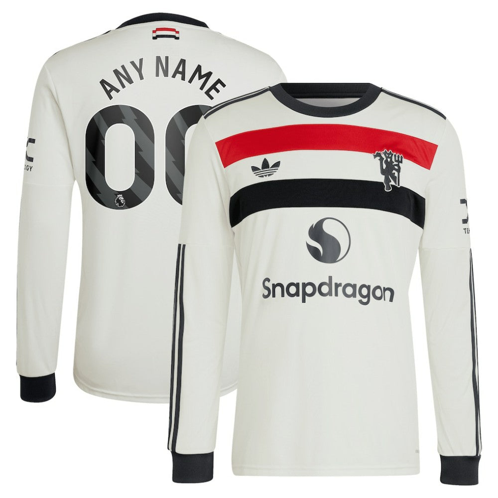 Manchester United Originals 2024/25 Third Custom Replica Long Sleeve Jersey Cream | Adidas cheap