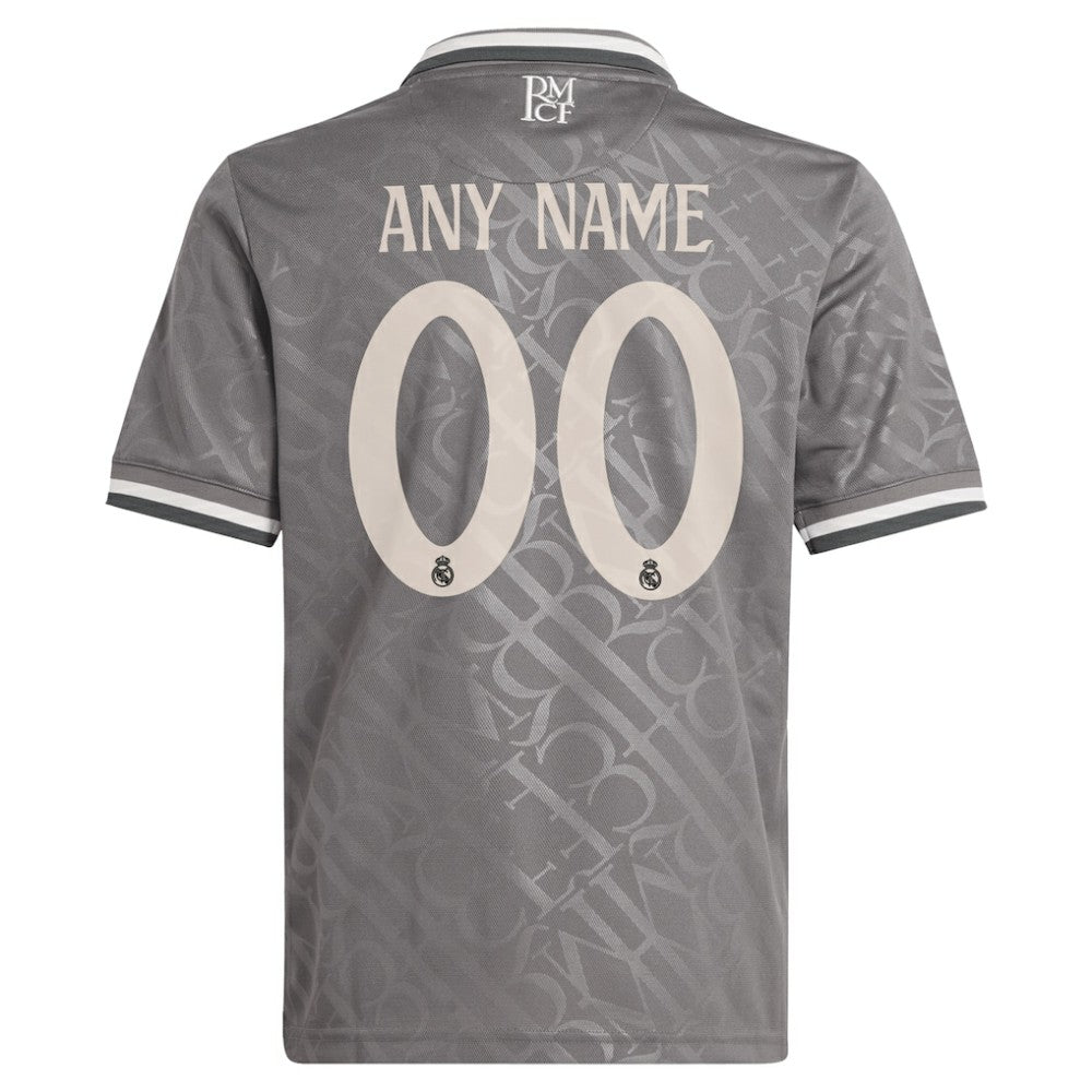 Real Madrid Originals Youth 2024/25 Third Replica Custom Jersey Charcoal | Adidas cheap