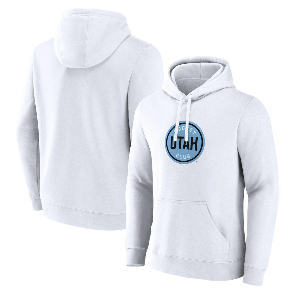Utah Mammoth Fanatics Draft Logo Pullover Hoodie - White - NHL