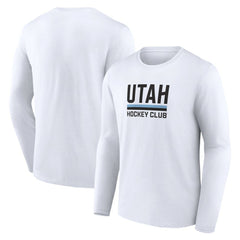 Utah Mammoth Fanatics Secondary Logo Long Sleeve T-Shirt - White - NHL