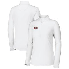 San Francisco 49ers Women's Sport Playa Vista IslandZone Quarter-Zip Jacket White | Tommy Bahama