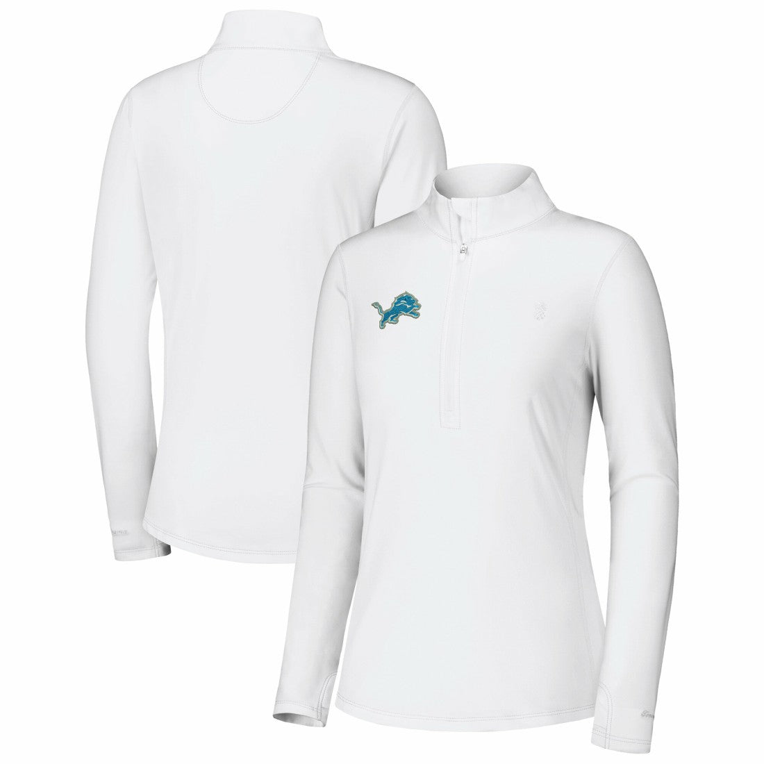 Detroit Lions Women's Sport Playa Vista IslandZone Quarter-Zip Jacket White | Tommy Bahama