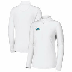 Detroit Lions Women's Sport Playa Vista IslandZone Quarter-Zip Jacket White | Tommy Bahama