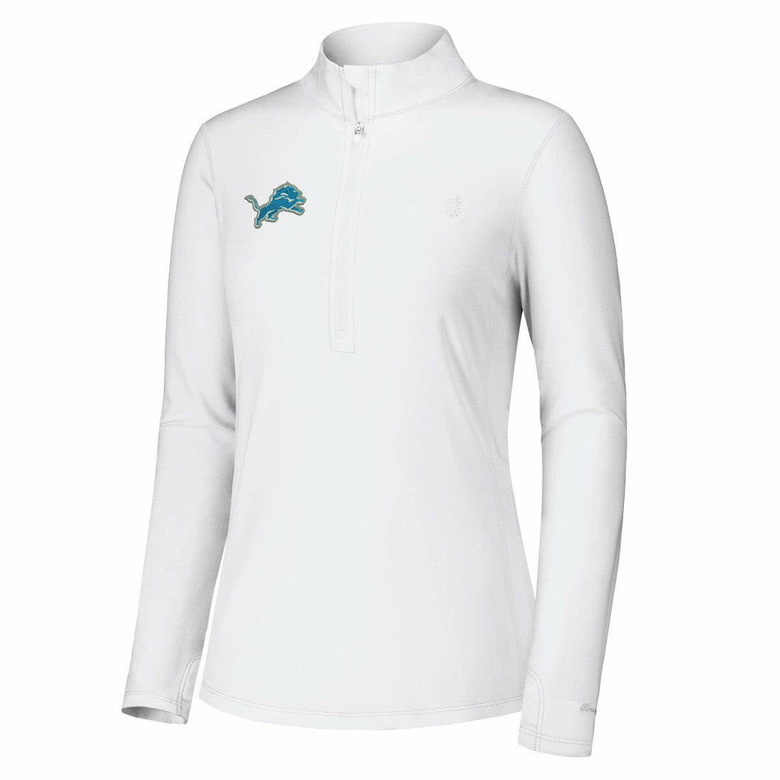 Detroit Lions Women's Sport Playa Vista IslandZone Quarter-Zip Jacket White | Tommy Bahama
