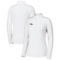 Baltimore Ravens Women's Sport Playa Vista IslandZone Quarter-Zip Jacket White | Tommy Bahama