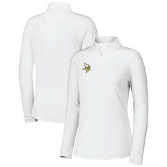 Minnesota Vikings Women's Sport Playa Vista IslandZone Quarter-Zip Jacket White | Tommy Bahama