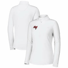 Tampa Bay Buccaneers Women's Sport Playa Vista IslandZone Quarter-Zip Jacket White | Tommy Bahama