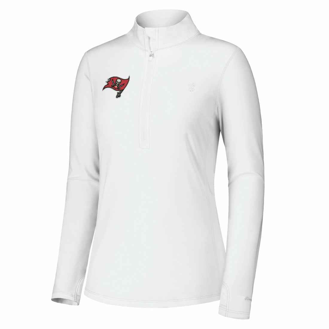 Tampa Bay Buccaneers Women's Sport Playa Vista IslandZone Quarter-Zip Jacket White | Tommy Bahama