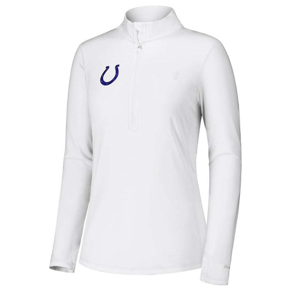 Indianapolis Colts Women's Sport Playa Vista IslandZone Quarter-Zip Jacket White | Tommy Bahama