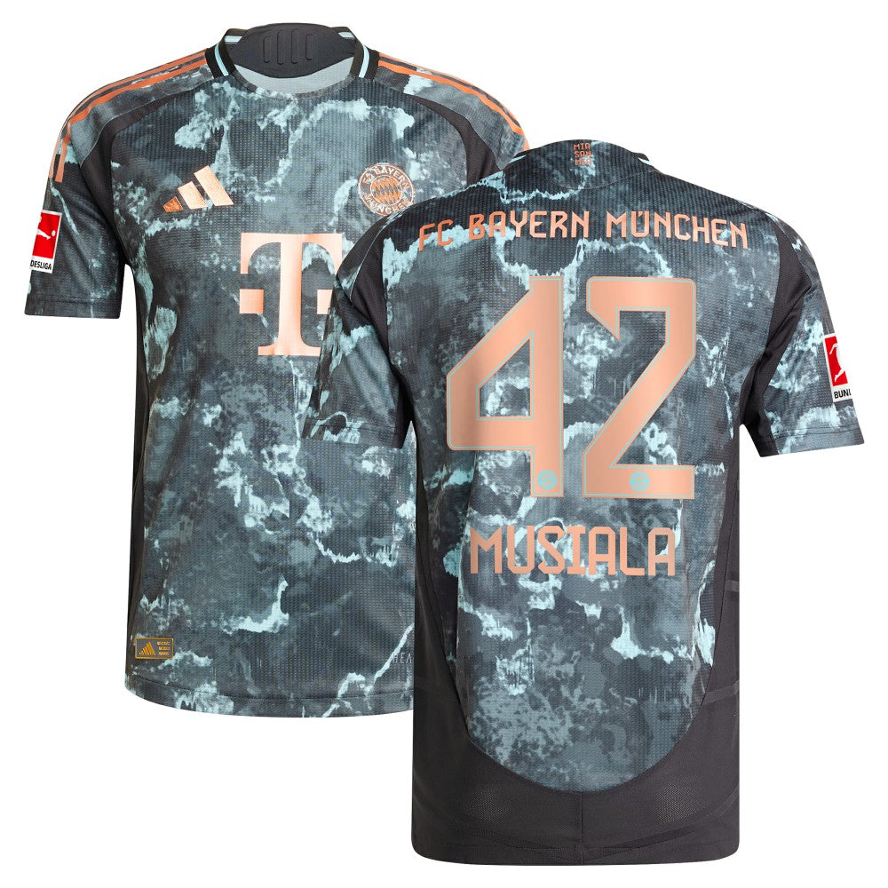 Jamal Musiala Bayern Munich 2024/25 Away Player Jersey Black | Adidas Online