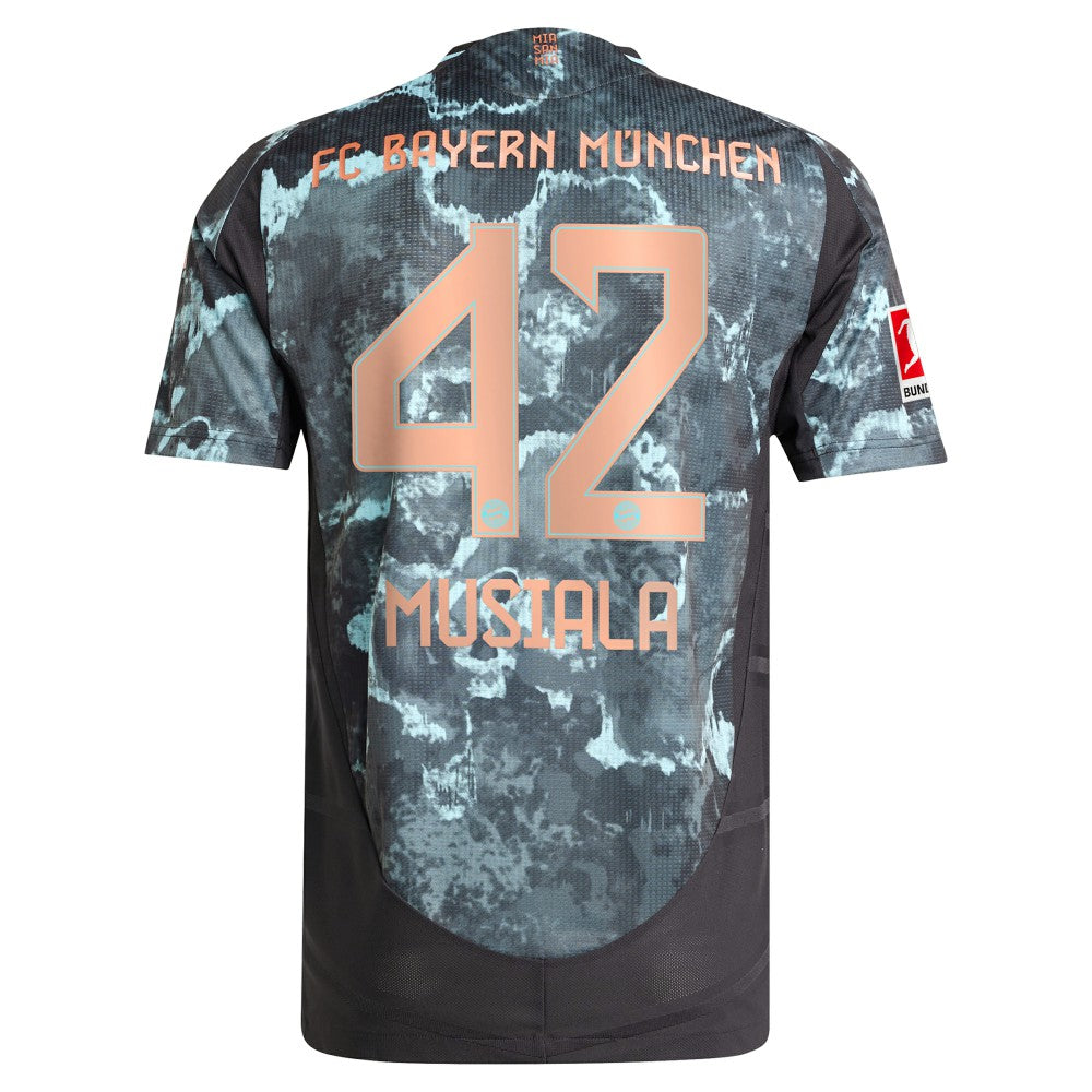 Jamal Musiala Bayern Munich 2024/25 Away Player Jersey Black | Adidas Online