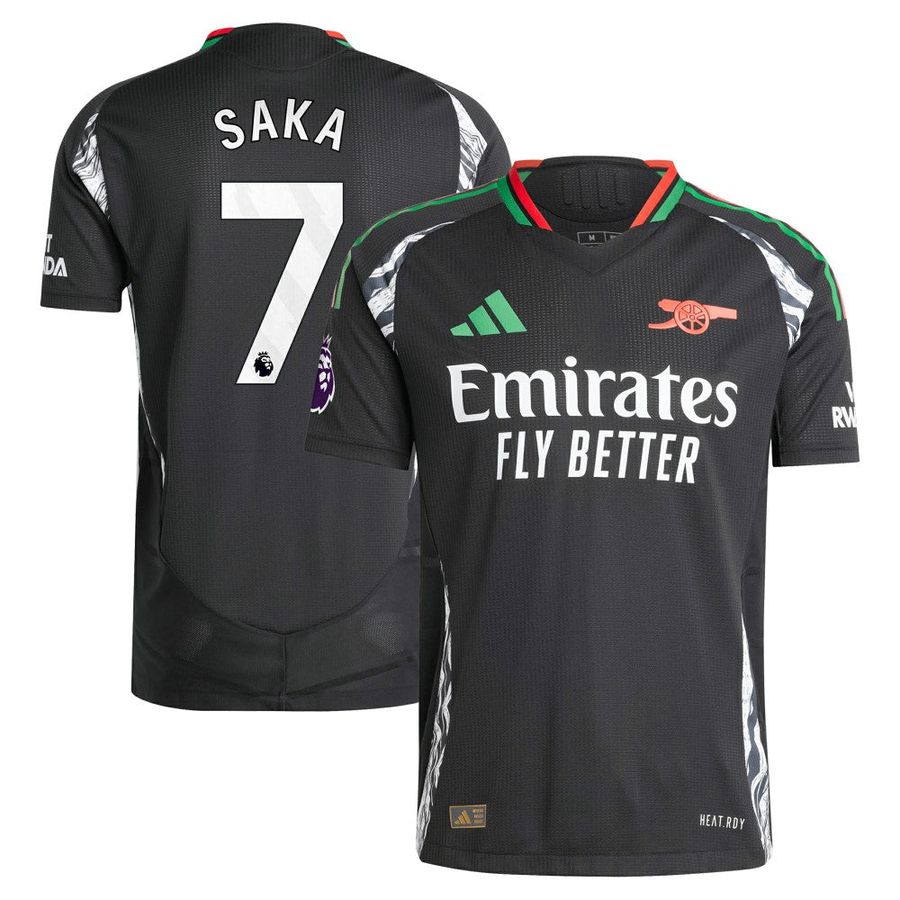 Bukayo Saka Arsenal 2024/25 Away Player Jersey Black | Adidas Online