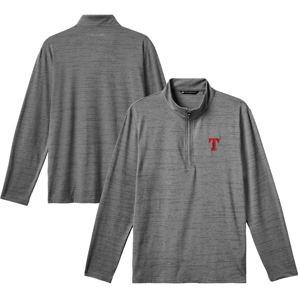 Texas Rangers TravisMathew The Heater Quarter-Zip Pullover Top - MLB