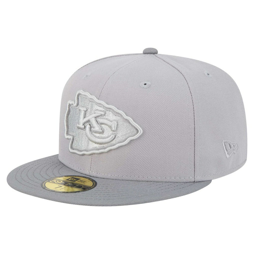 Kansas City Chiefs New Era Iron Cloud 59FIFTY Fitted Hat Gray/Graphite | NFL