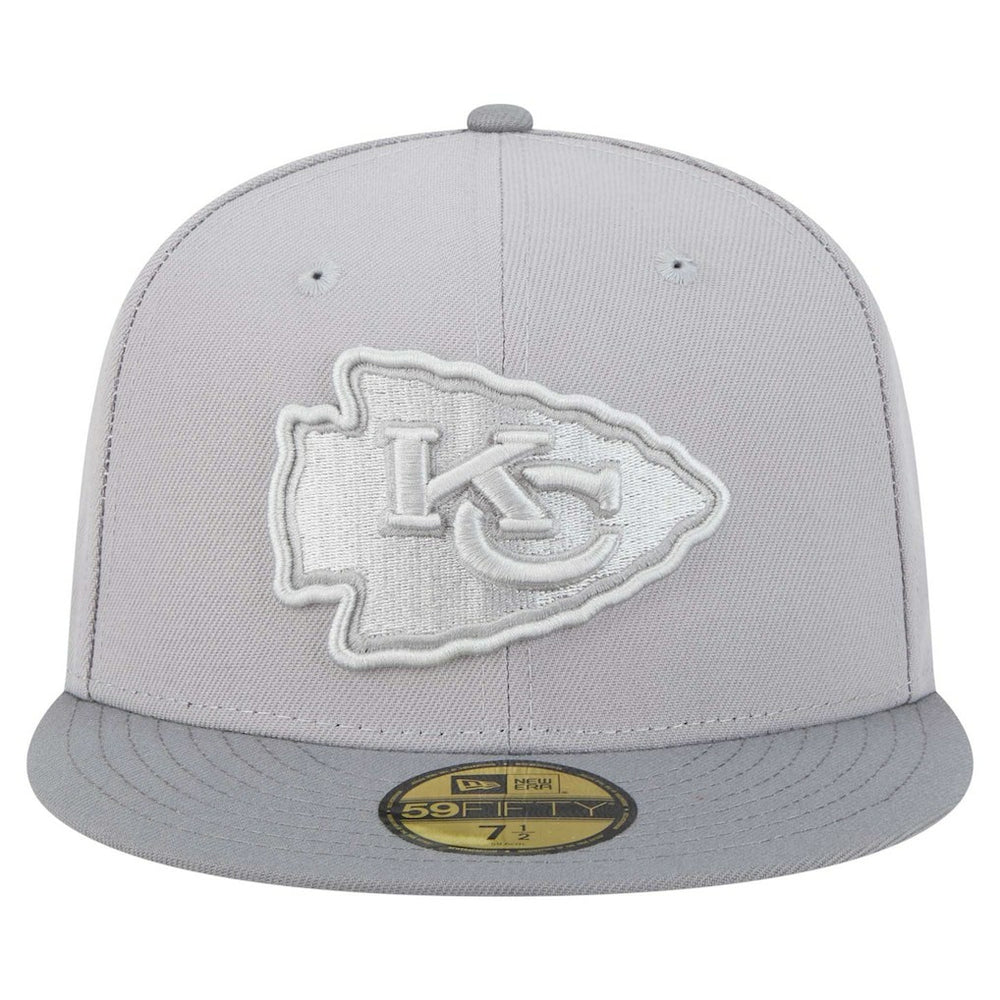 Kansas City Chiefs New Era Iron Cloud 59FIFTY Fitted Hat Gray/Graphite | NFL