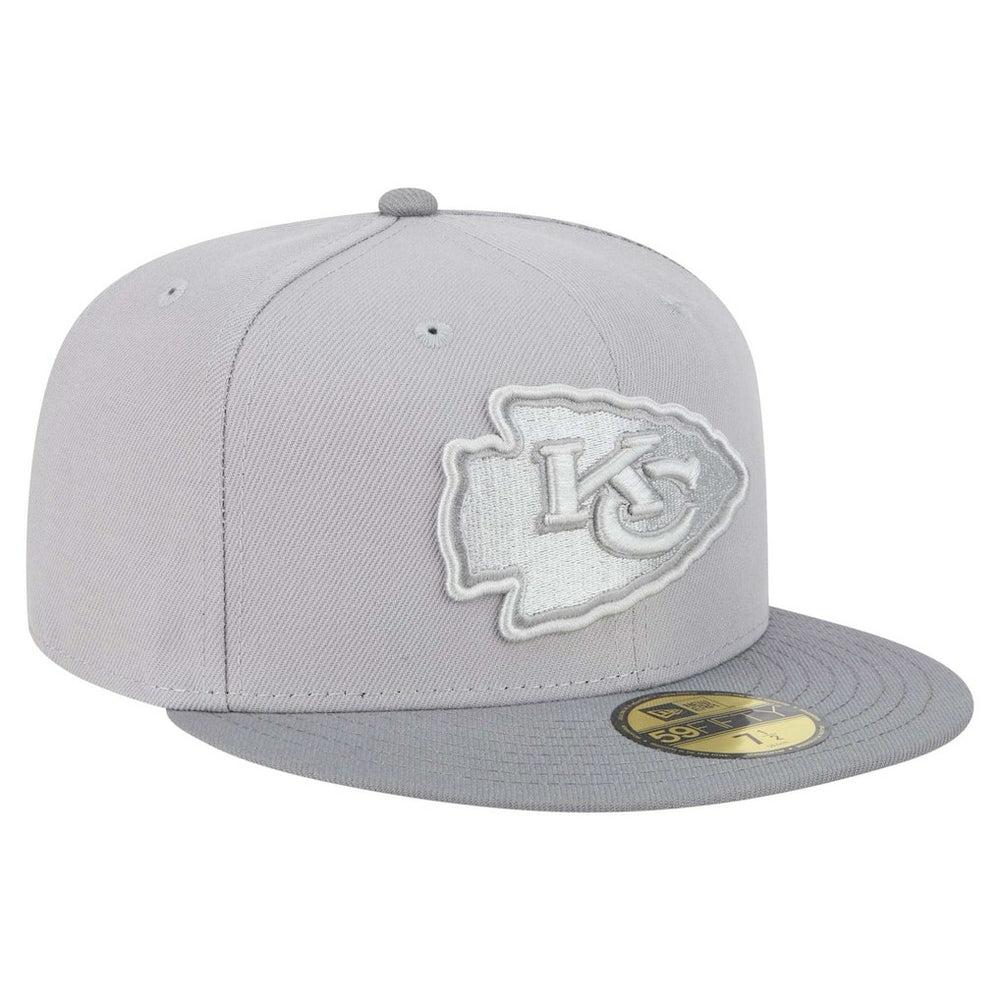 Kansas City Chiefs New Era Iron Cloud 59FIFTY Fitted Hat Gray/Graphite | NFL