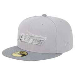 New York Jets New Era Iron Cloud 59FIFTY Fitted Hat Gray/Graphite | NFL
