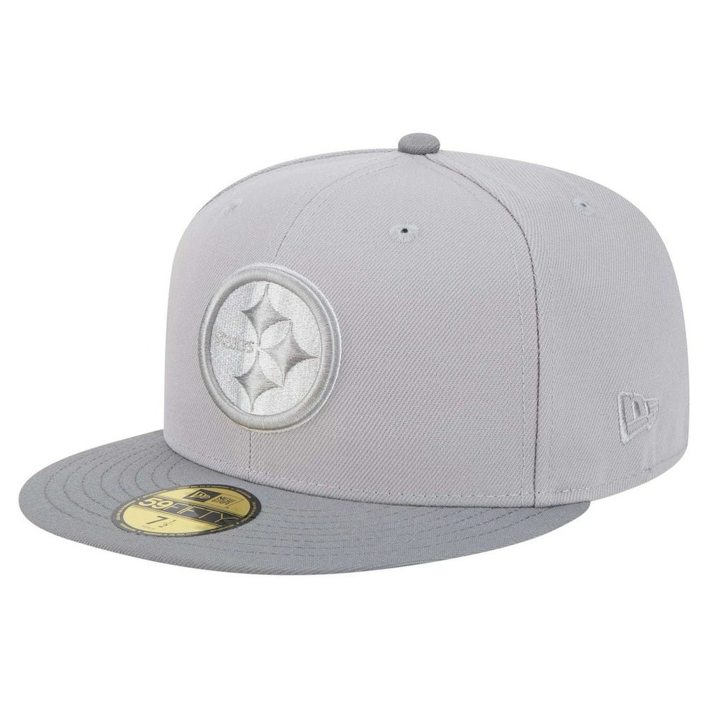 Pittsburgh Steelers New Era Iron Cloud 59FIFTY Fitted Hat Gray/Graphite | NFL