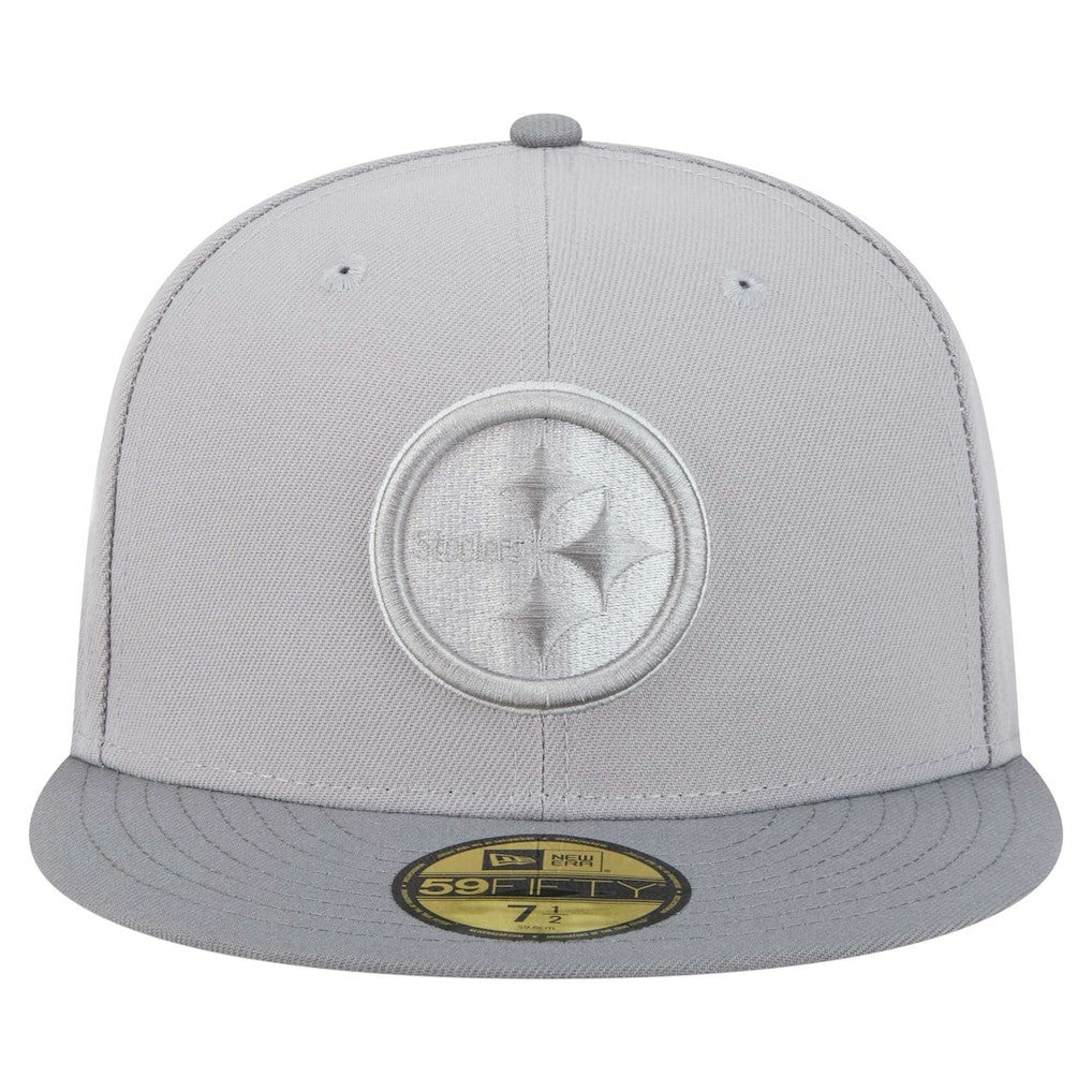 Pittsburgh Steelers New Era Iron Cloud 59FIFTY Fitted Hat Gray/Graphite | NFL