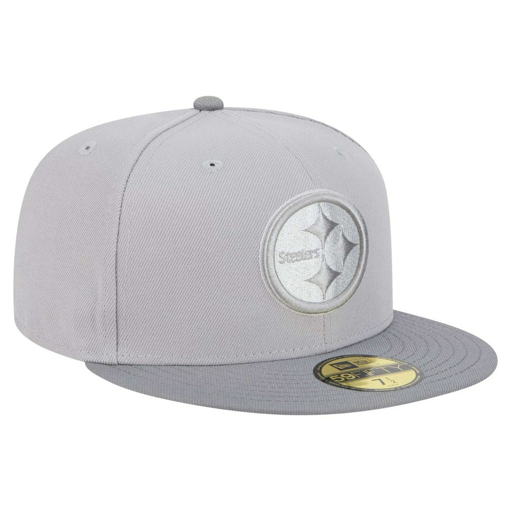 Pittsburgh Steelers New Era Iron Cloud 59FIFTY Fitted Hat Gray/Graphite | NFL