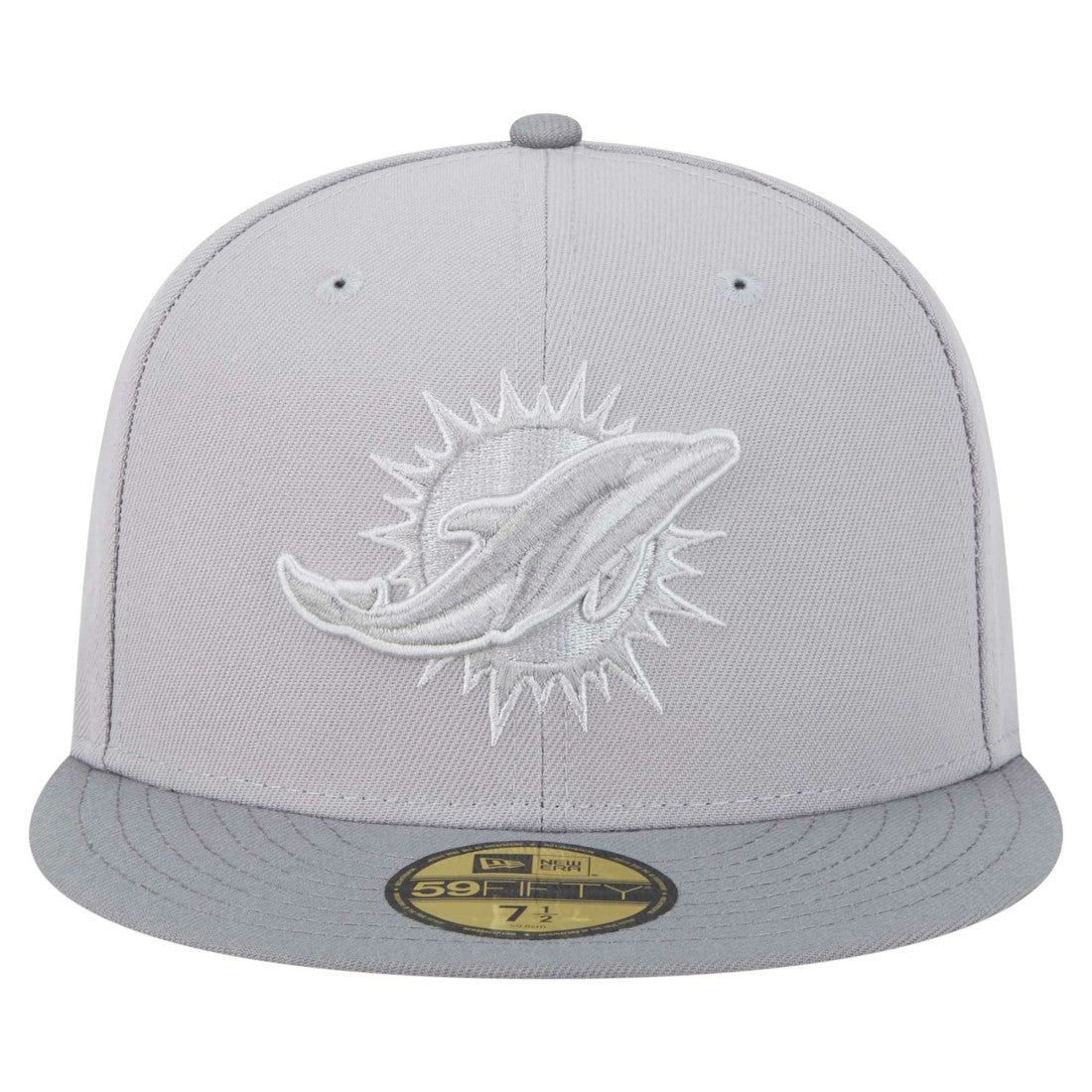 Miami Dolphins New Era Iron Cloud 59FIFTY Fitted Hat Gray/Graphite | NFL
