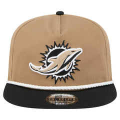 Miami Dolphins New Era Desert Golfer Snapback Hat Khaki/Black | NFL
