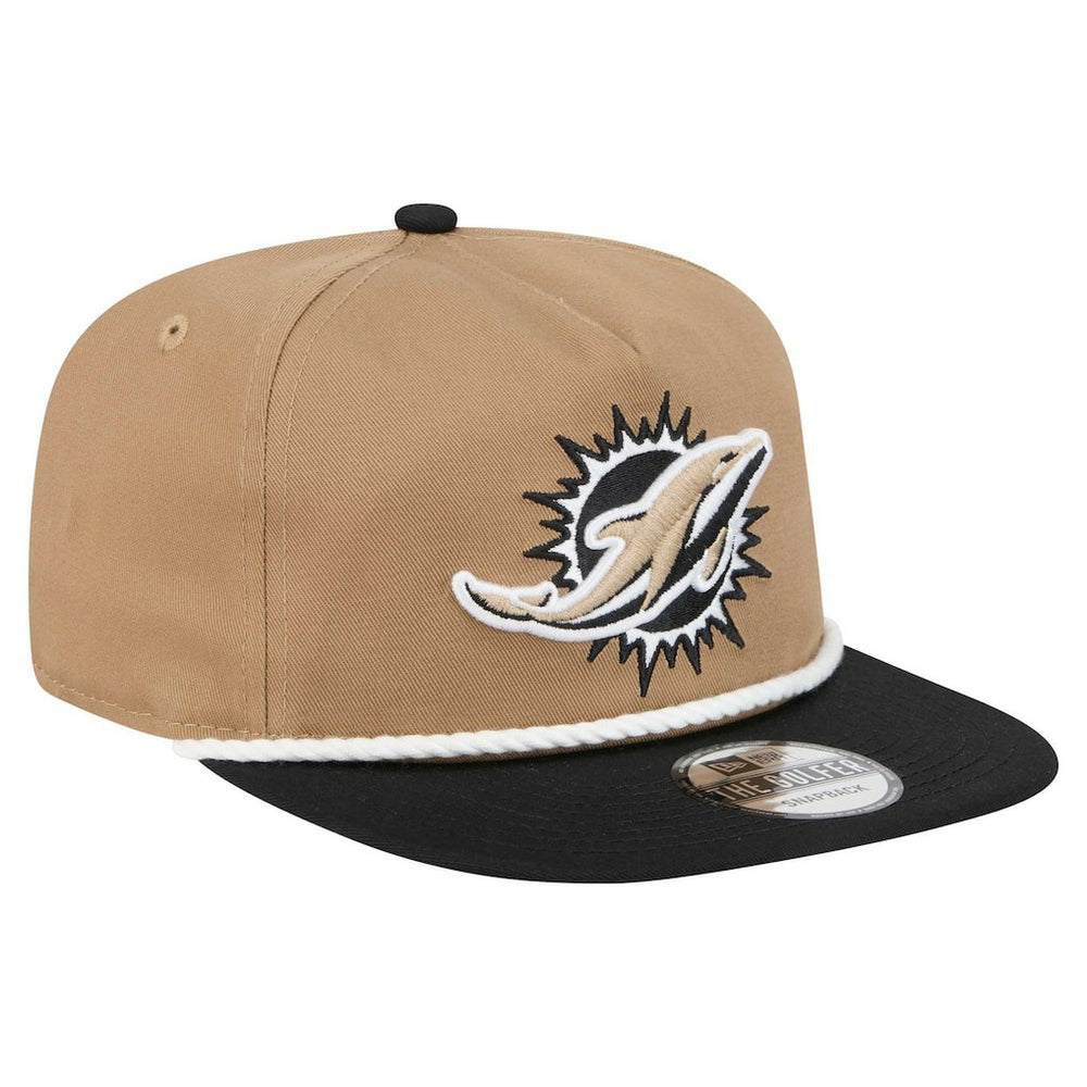 Miami Dolphins New Era Desert Golfer Snapback Hat Khaki/Black | NFL