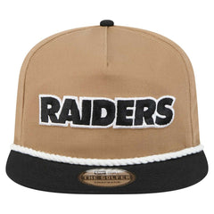 Las Vegas Raiders New Era Desert Golfer Snapback Hat Khaki/Black | NFL