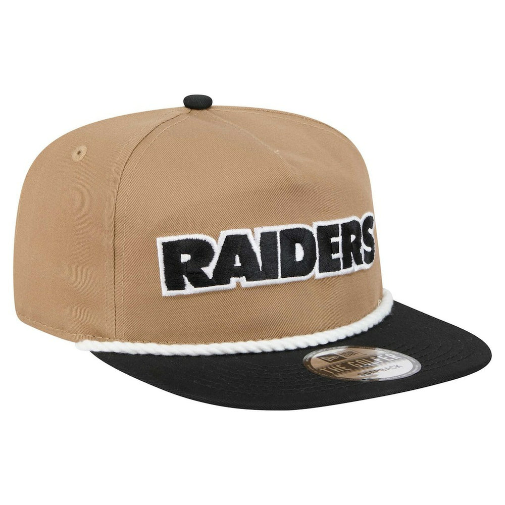 Las Vegas Raiders New Era Desert Golfer Snapback Hat Khaki/Black | NFL