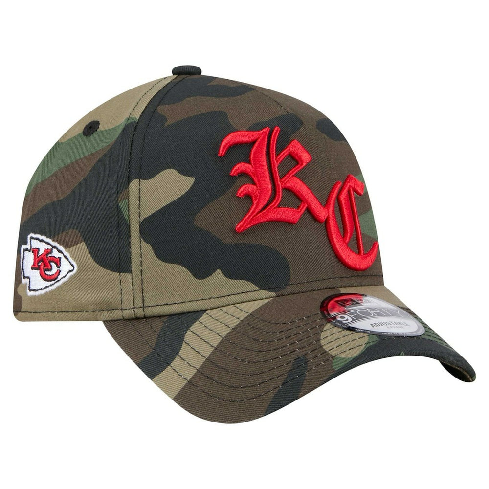 Kansas City Chiefs New Era Mystic Camo A-Frame 9FORTY Adjustable Hat Camo | NFL