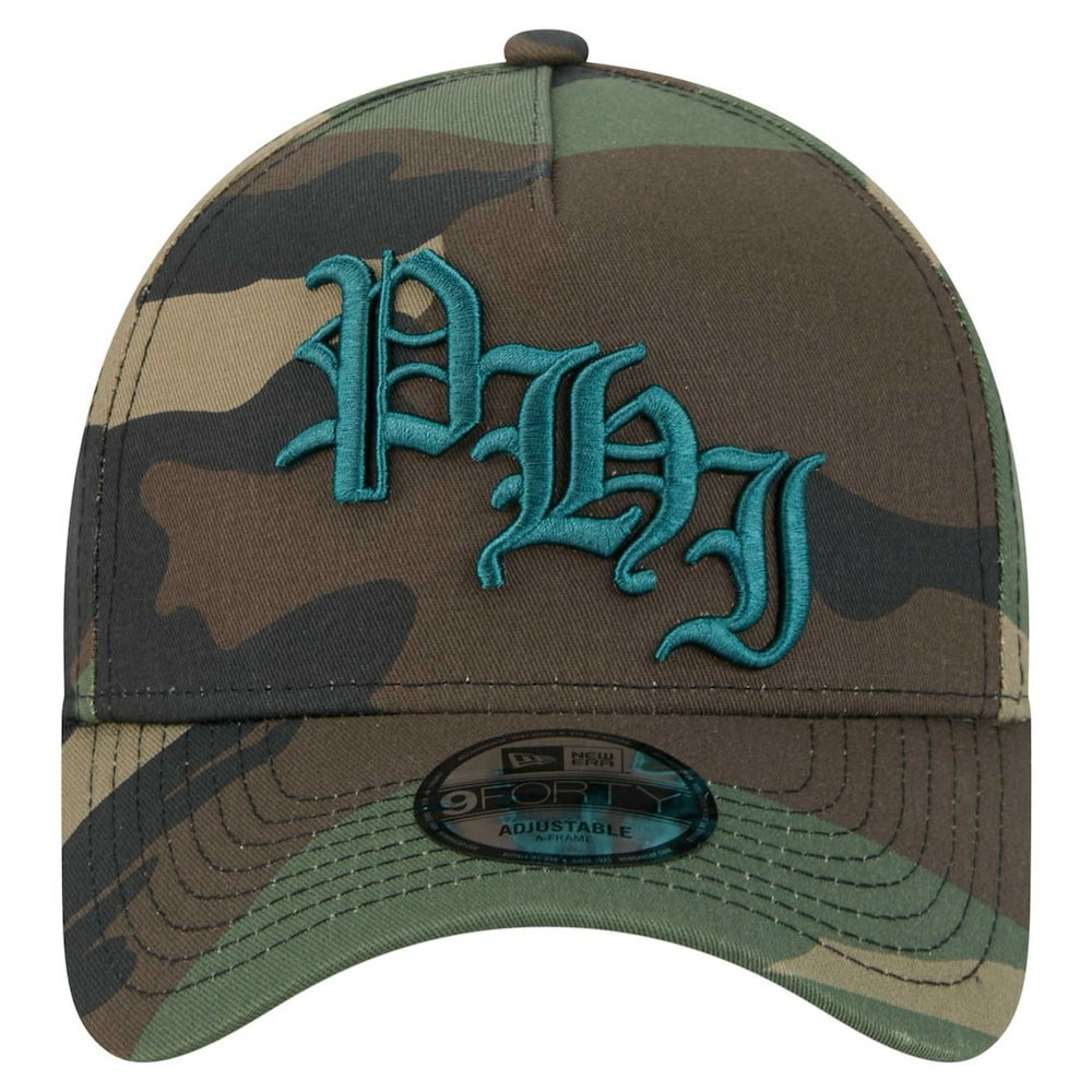 Philadelphia Eagles New Era Mystic Camo A-Frame 9FORTY Adjustable Hat Camo | NFL
