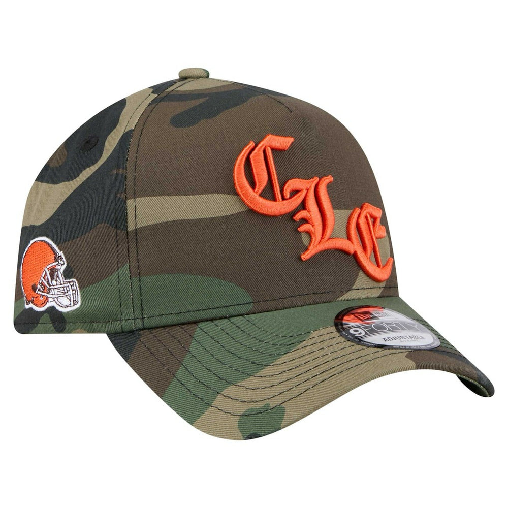 Cleveland Browns New Era Mystic Camo A-Frame 9FORTY Adjustable Hat Camo | NFL