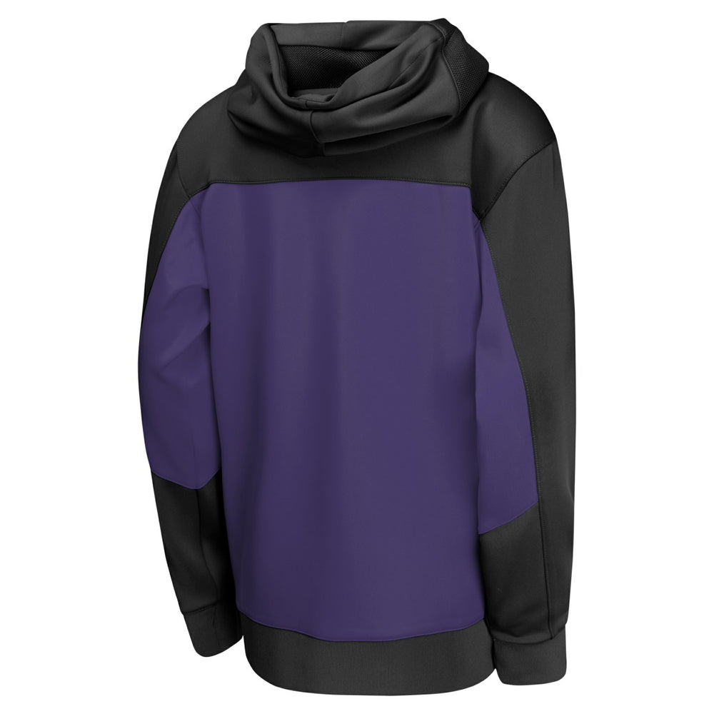 Phoenix Suns Youth Authentic On-Court Showtime Performance Full-Zip Hoodie Black/Purple - NBA