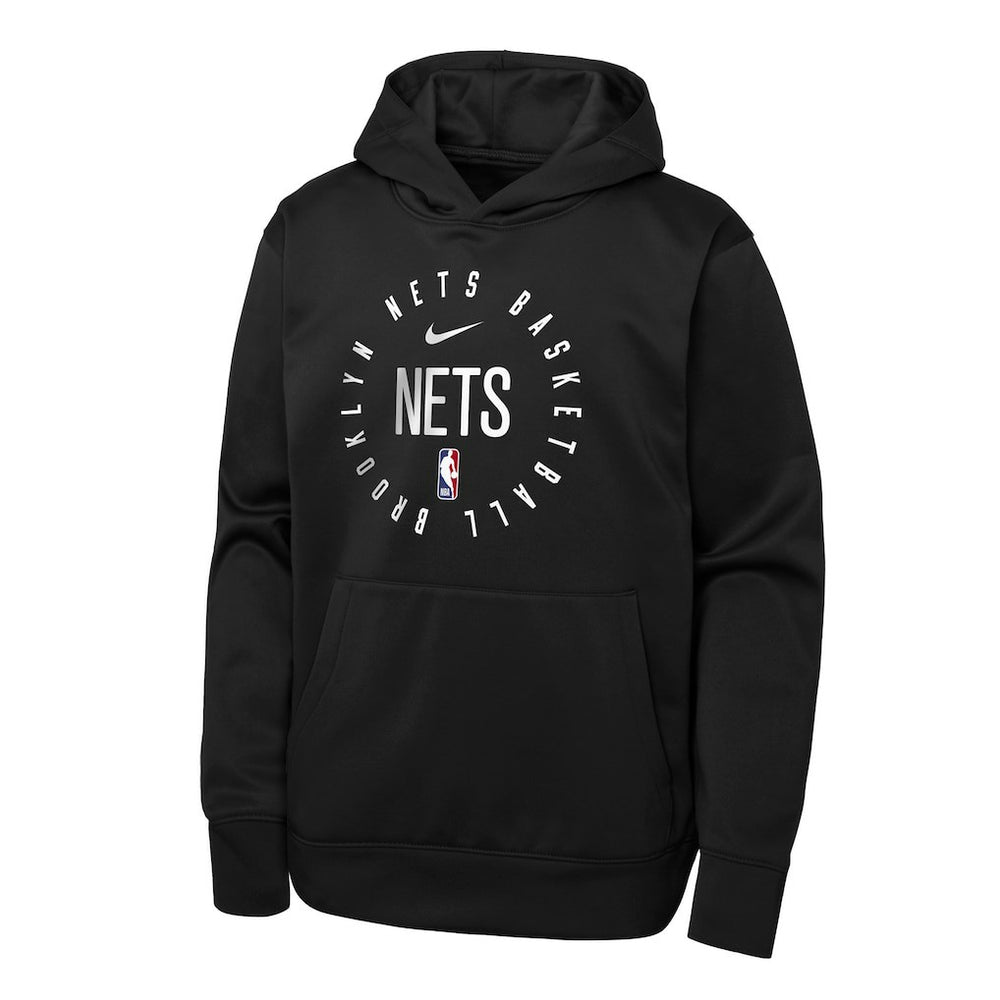 Brooklyn Nets Youth Performance Practice Spotlight Pullover Hoodie Black - NBA