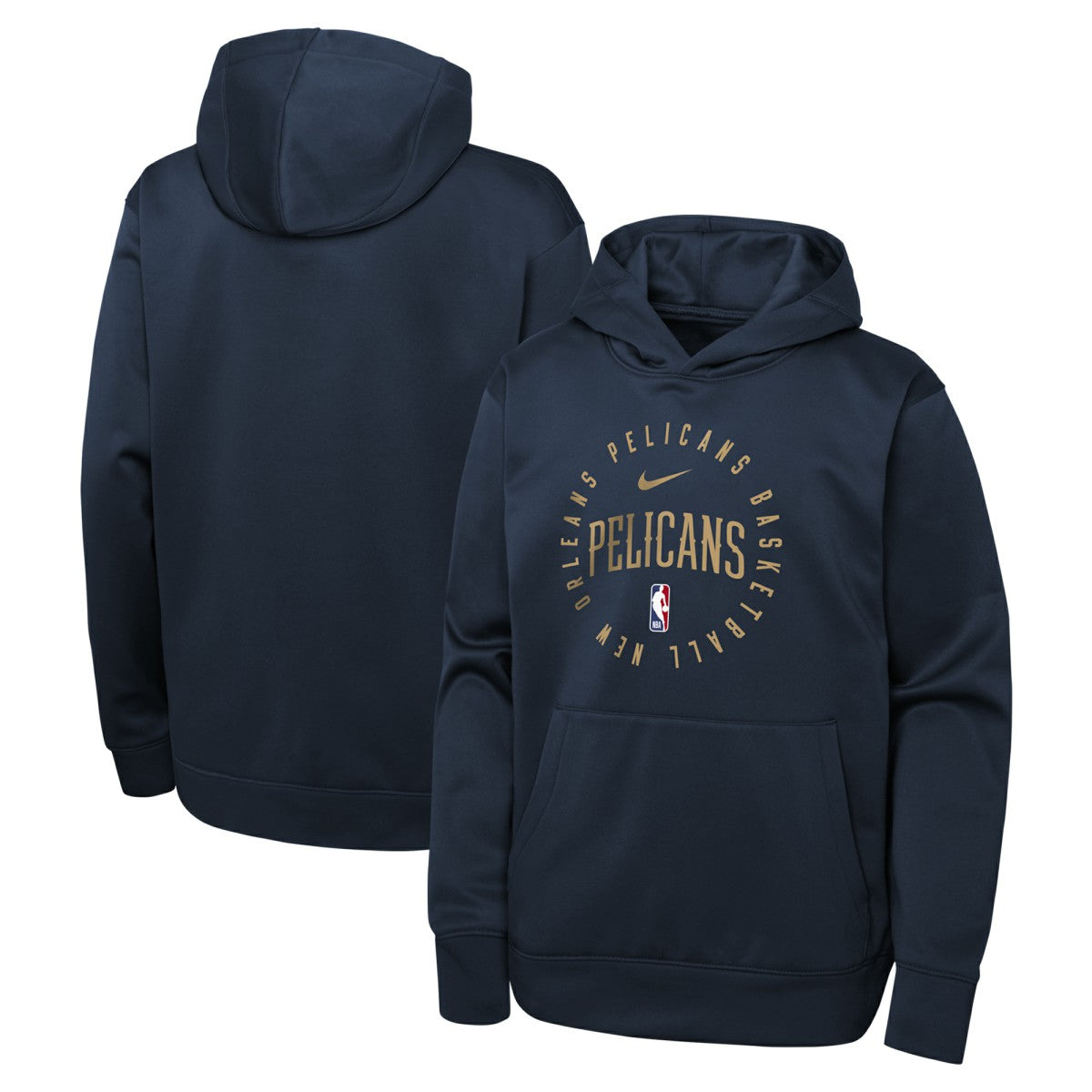 New Orleans Pelicans Youth Performance Practice Spotlight Pullover Hoodie Navy - NBA