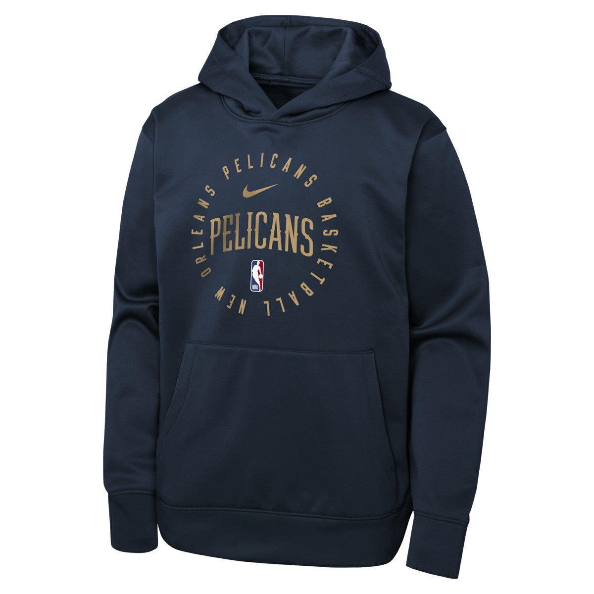 New Orleans Pelicans Youth Performance Practice Spotlight Pullover Hoodie Navy - NBA