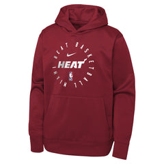 Miami Heat Youth Performance Practice Spotlight Pullover Hoodie Red - NBA