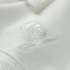 Tampa Bay Buccaneers The Wild Collective Women's Mesh Mixed Media T-Shirt White | NFL