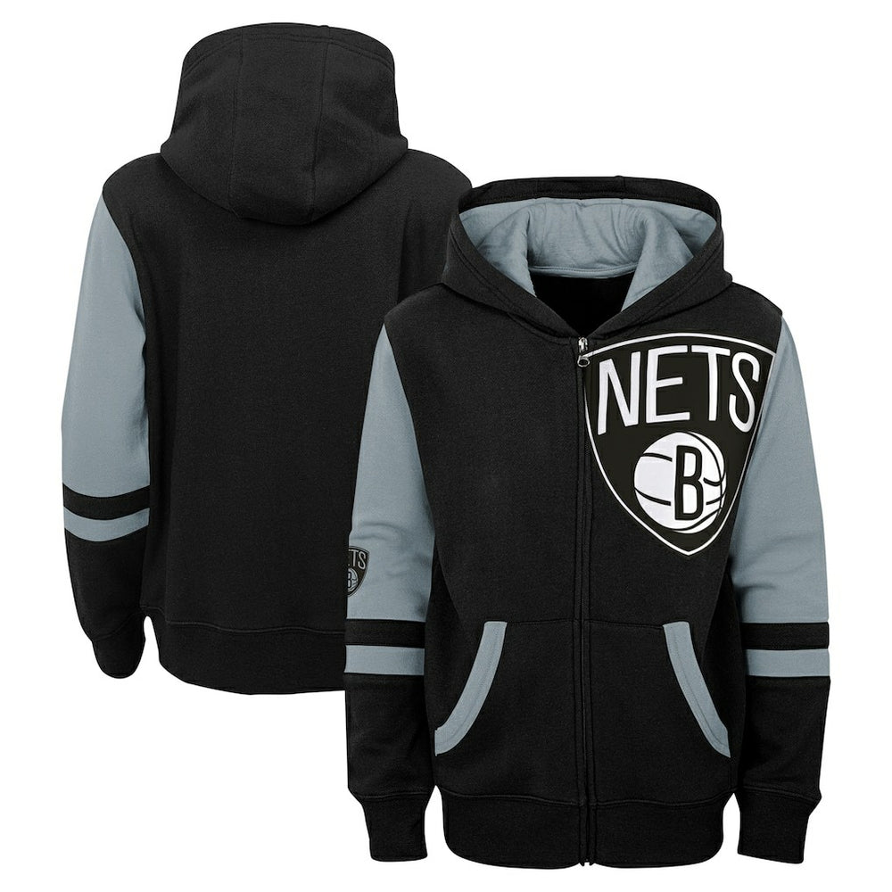 Brooklyn Nets Preschool Straight To The League Full-Zip Hoodie Black - NBA