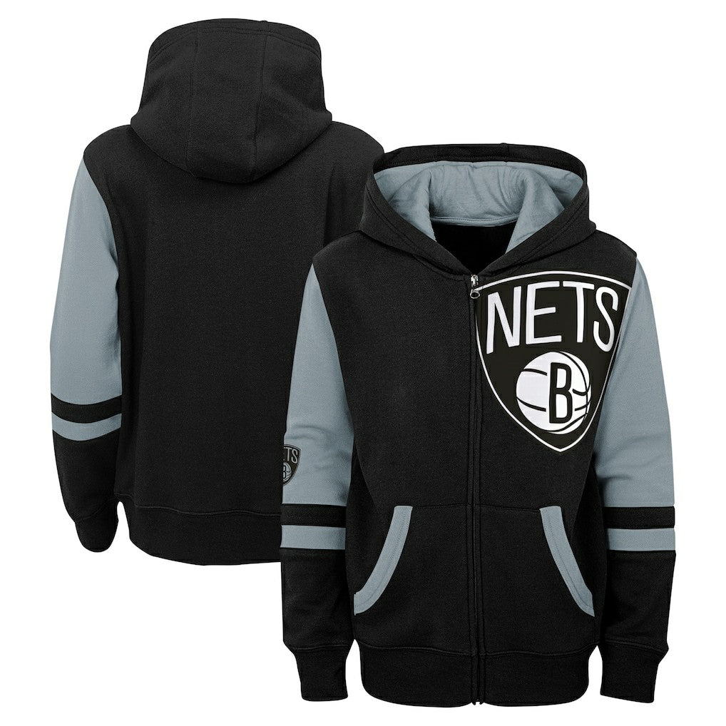 Brooklyn Nets Preschool Straight To The League Full-Zip Hoodie Black - NBA