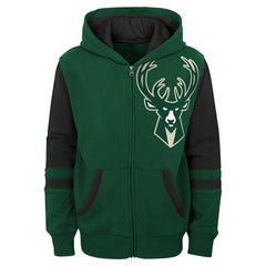 Milwaukee Bucks Preschool Straight To The League Full-Zip Hoodie Green - NBA