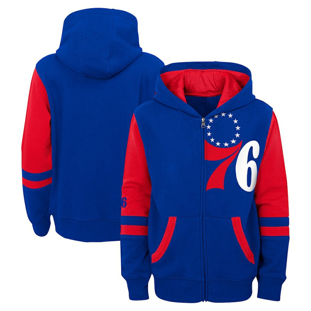 Philadelphia 76ers Preschool Straight To The League Full-Zip Hoodie Royal - NBA