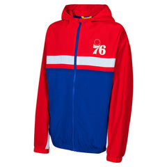 Philadelphia 76ers Youth Headliner Windbreaker Full-Zip Hoodie Jacket Red - NBA