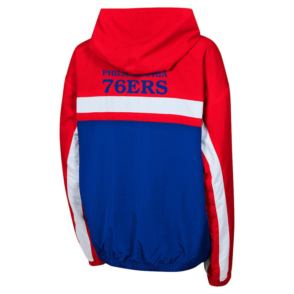 Philadelphia 76ers Youth Headliner Windbreaker Full-Zip Hoodie Jacket Red - NBA