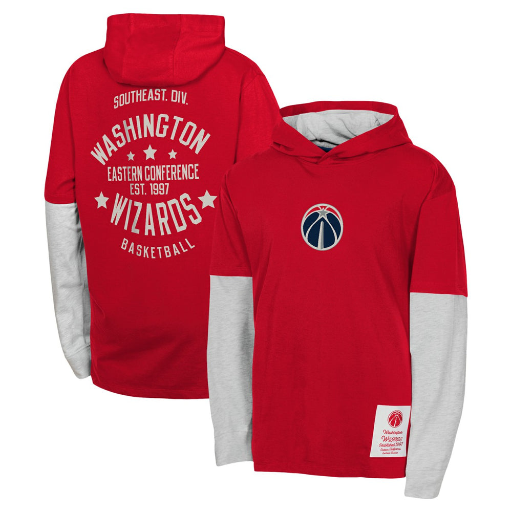 Washington Wizards Youth Small Ball Long Sleeve Hoodie T-Shirt Red - NBA