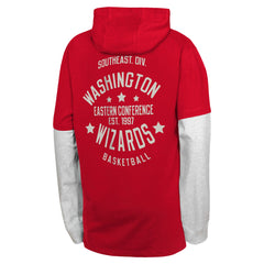 Washington Wizards Youth Small Ball Long Sleeve Hoodie T-Shirt Red - NBA